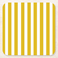 Mustard Yellow and White Vertical Stripes