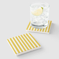 Mustard Yellow and White Vertical Stripes