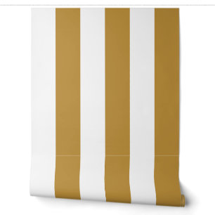 Mustard Yellow Classic Cabana Stripe Wallpaper