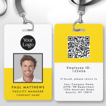 Mustard Yellow Employee Photo Company ID