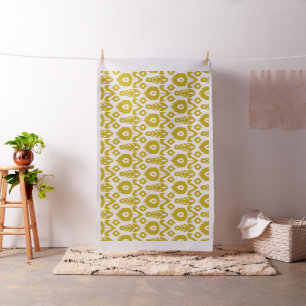 Mustard Yellow Ikat Pattern Fabric