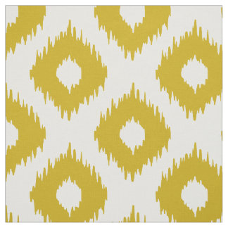 Mustard Yellow Ikat Pattern Fabric