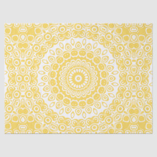 Mustard Yellow Mandala Pattern Tissue Paper