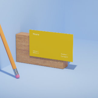 Mustard yellow -minimalist business card