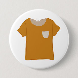 Mustard Yellow Minimalist Top 7.5 Cm Round Badge