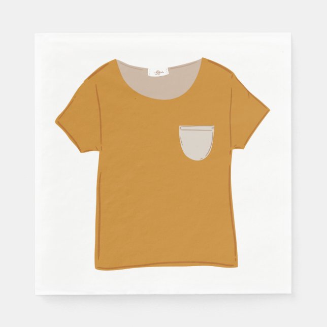 Mustard Yellow Minimalist Top Napkin (Front)