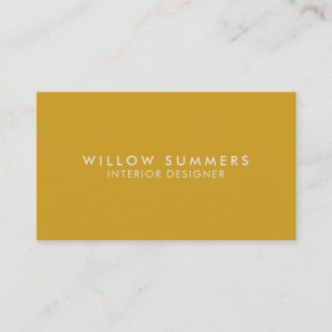 Mustard Yellow Modern Minimal Professional Business Card
