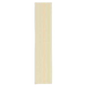 Mustard Yellow Narrow Farmhouse Ticking Stripe Short Table Runner