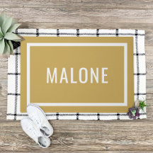 Mustard Yellow Personalised Family Name