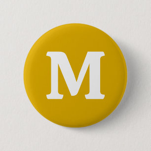 Mustard Yellow Solid Colour 6 Cm Round Badge