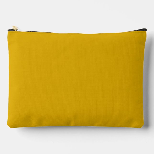 Mustard Yellow Solid Colour Accessory Pouch (Front)