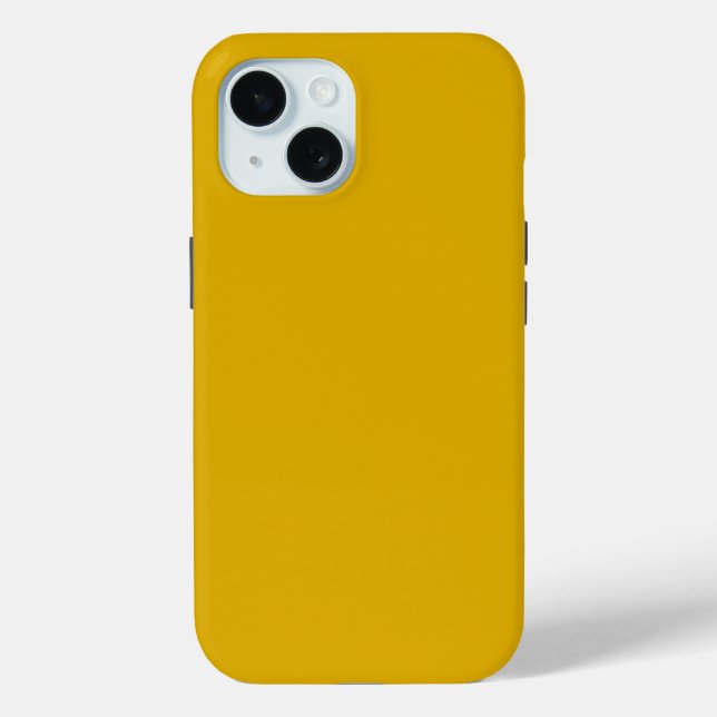 Mustard Yellow Solid Colour Case-Mate iPhone Case (Back)