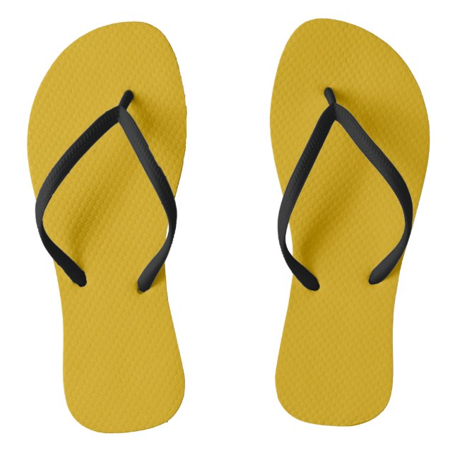 Mustard Yellow Solid Colour Flip Flops (Footbed)