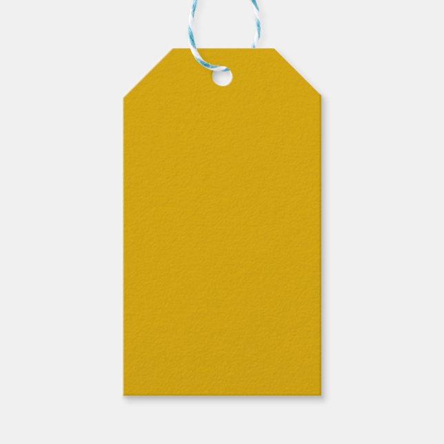 Mustard Yellow Solid Colour Gift Tags (Front)