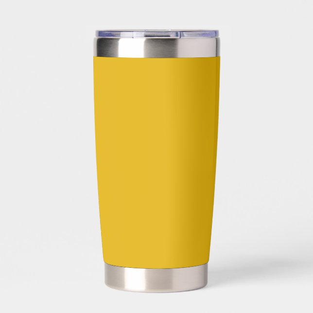 Mustard Yellow Solid Colour Insulated Tumbler (Front)