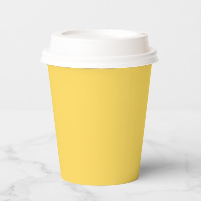 Mustard Yellow Solid Colour  Paper Cups (Front)