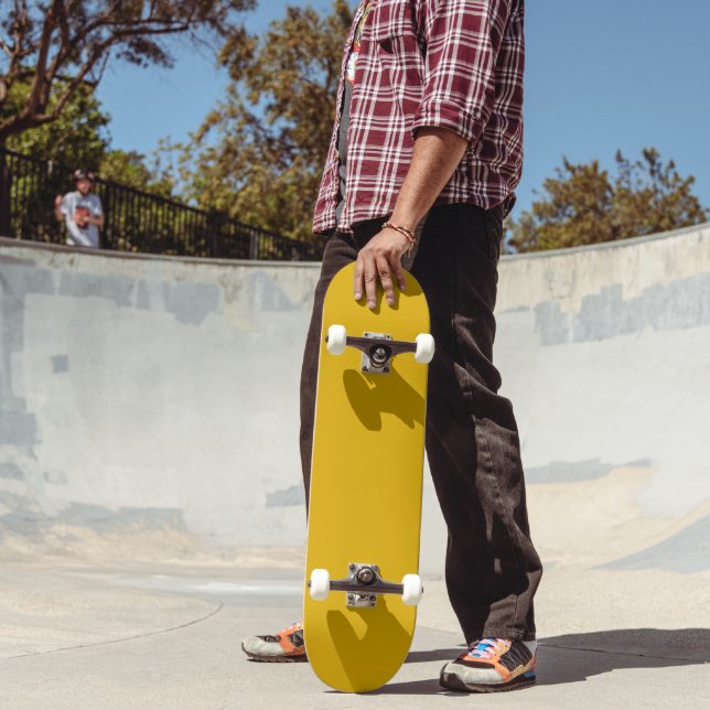 Mustard Yellow Solid Colour Skateboard (Outdoor 2)