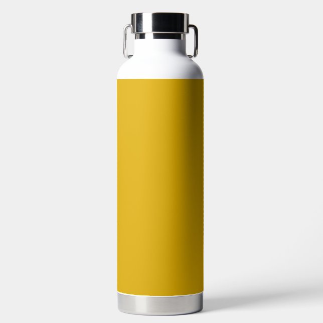 Mustard Yellow Solid Colour Water Bottle (Front)
