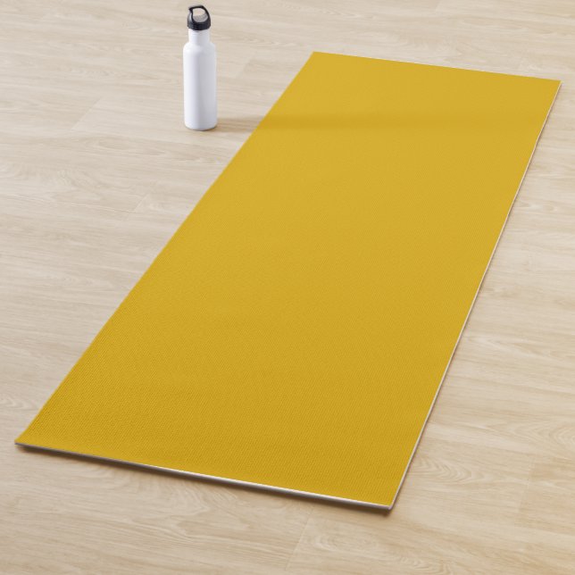 Mustard Yellow Solid Colour Yoga Mat (In Situ)