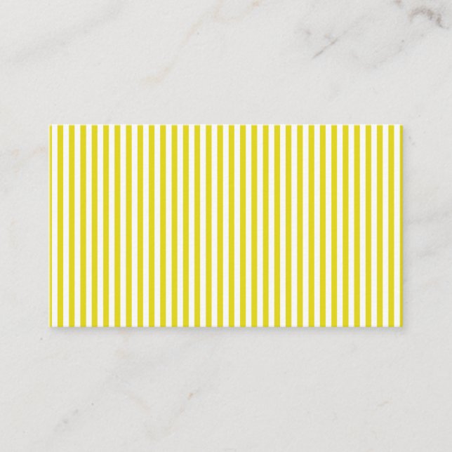 mustard yellow striped business card (Front)
