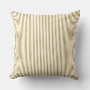 Mustard Yellow Ticking Stripe Cushion