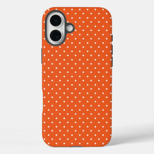 Mustard yellow white polka dots pattern Case-Mat iPhone 16 Plus Case