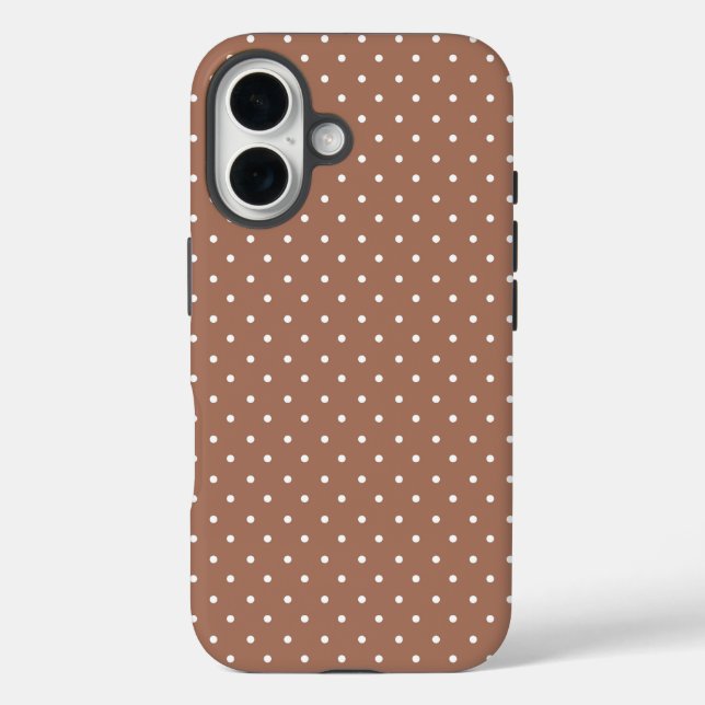 Mustard yellow white polka dots pattern  Case-Mat Case-Mate iPhone Case (Back)
