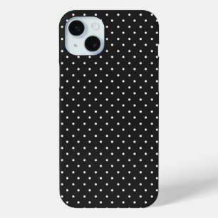 Mustard yellow white polka dots pattern  Case-Mat iPhone 15 Mini Case