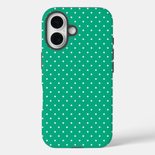 Mustard yellow white polka dots pattern  Case-Mat iPhone 16 Case