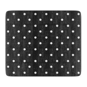 Mustard yellow white polka dots pattern Cutting Board