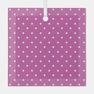 Mustard yellow white polka dots pattern Glass Or Tree Decoration