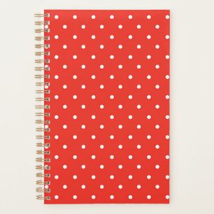 Mustard yellow white polka dots pattern Planner