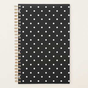 Mustard yellow white polka dots pattern  Planner