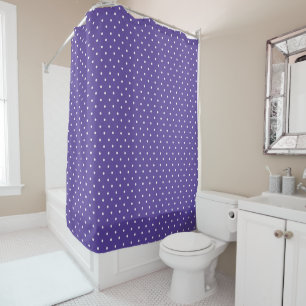 Mustard yellow white polka dots pattern Shower C Curtain