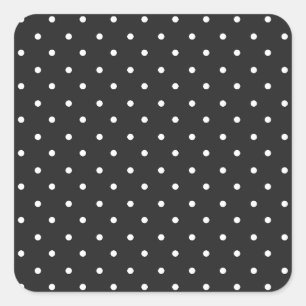 Mustard yellow white polka dots pattern Square S Sticker