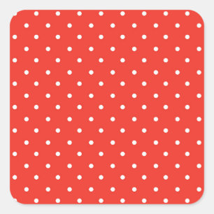 Mustard yellow white polka dots pattern Square S Sticker