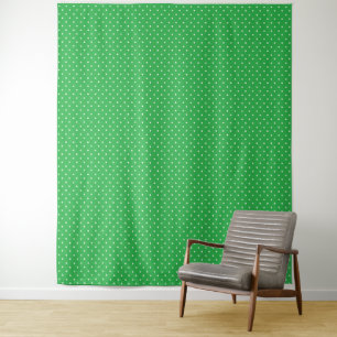 Mustard yellow white polka dots pattern Tapestry