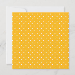 Mustard yellow white polka dots pattern Thank Yo You Card