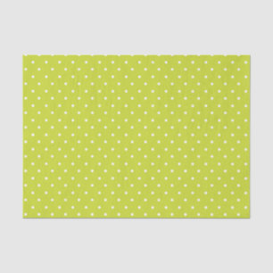 Mustard yellow white polka dots pattern Tissue P Paper