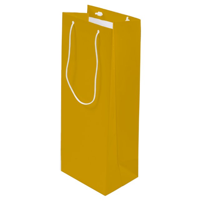 Mustard Yellow Wine Gift Bag (Front Angled)