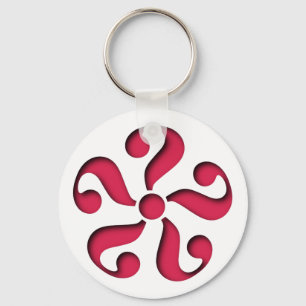 Muster Fragezeichen pattern question marks Key Ring