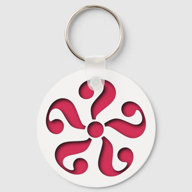 Muster Fragezeichen pattern question marks Key Ring (Front)