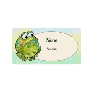 Muster Frosch  adressaufkleber Label