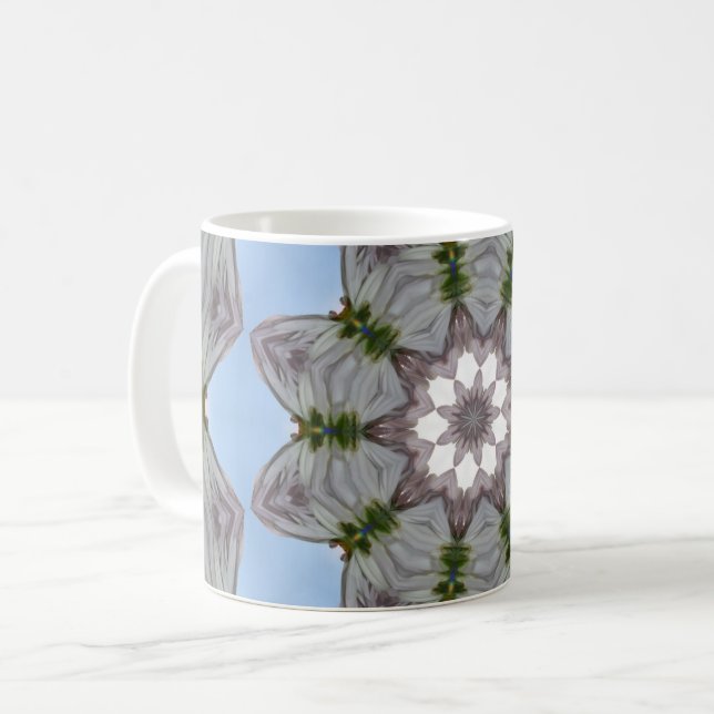 Muster in Grau und Blau Coffee Mug (Front Left)