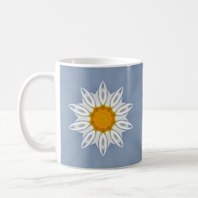 Muster in Weiß und Gelb Coffee Mug (Left)