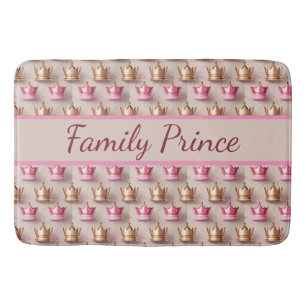 Muster Kronen in 3D Optik Bath Mat