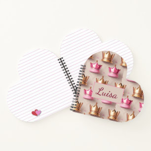 Muster Kronen in 3D Optik  Notebook