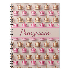 Muster Kronen in 3D Optik  Notebook