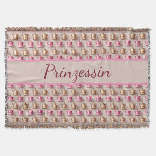 Muster Kronen in 3D Optik Throw Blanket