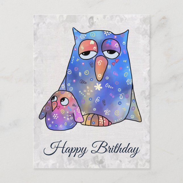 Mustereule Postcard (Front)